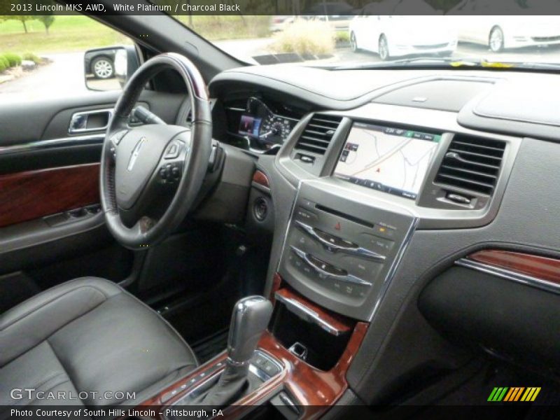 White Platinum / Charcoal Black 2013 Lincoln MKS AWD