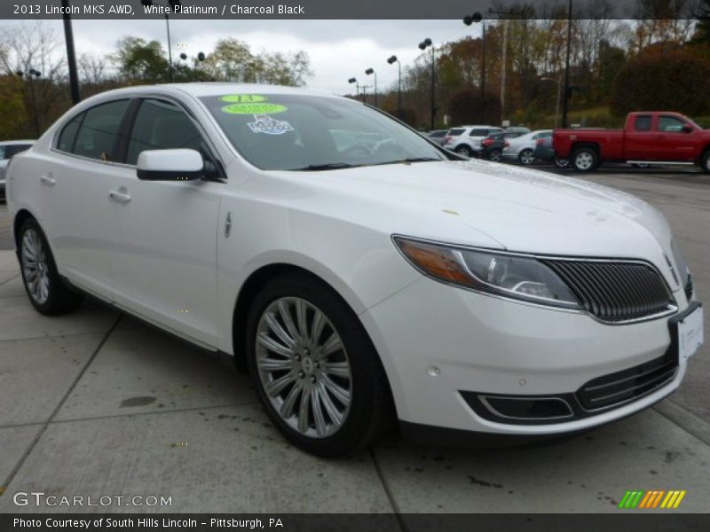 White Platinum / Charcoal Black 2013 Lincoln MKS AWD