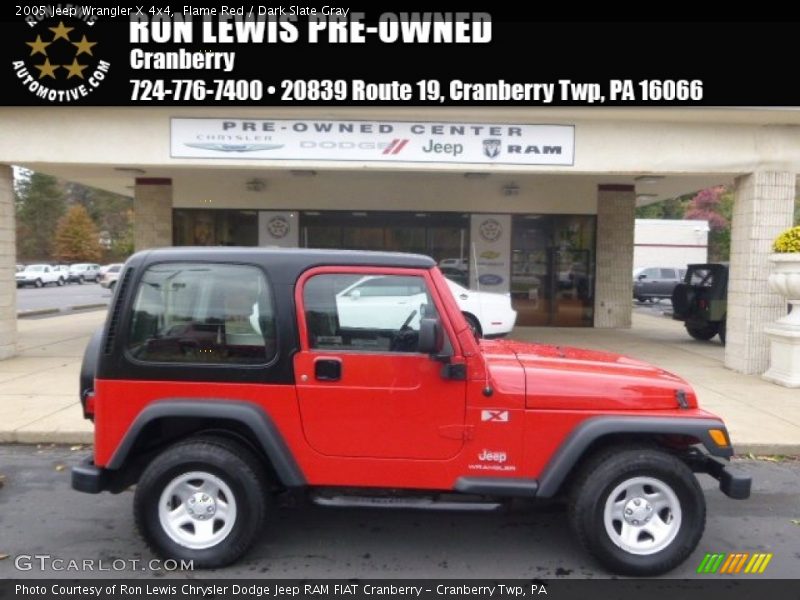 Flame Red / Dark Slate Gray 2005 Jeep Wrangler X 4x4