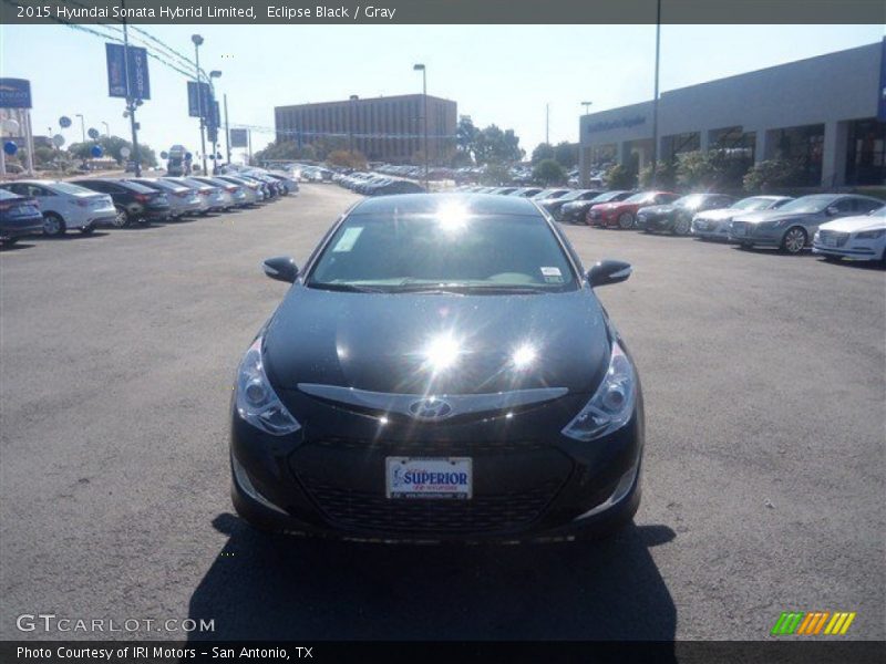 Eclipse Black / Gray 2015 Hyundai Sonata Hybrid Limited