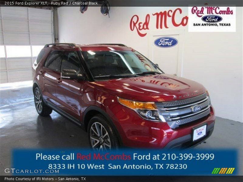 Ruby Red / Charcoal Black 2015 Ford Explorer XLT