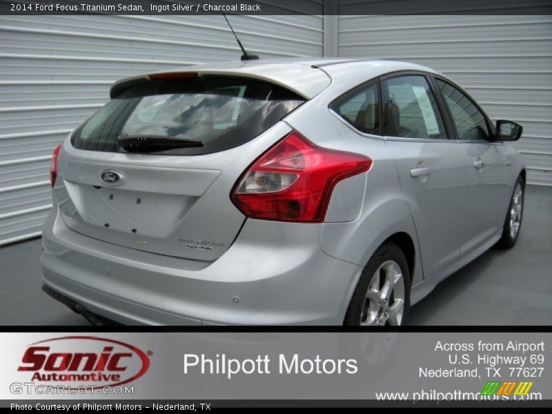 Ingot Silver / Charcoal Black 2014 Ford Focus Titanium Sedan