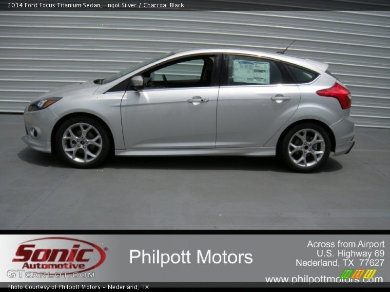 Ingot Silver / Charcoal Black 2014 Ford Focus Titanium Sedan