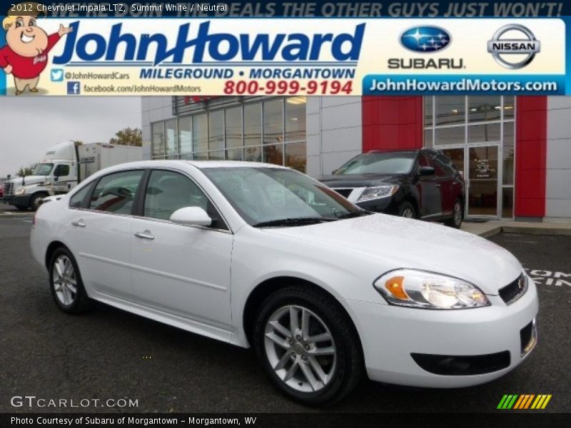 Summit White / Neutral 2012 Chevrolet Impala LTZ