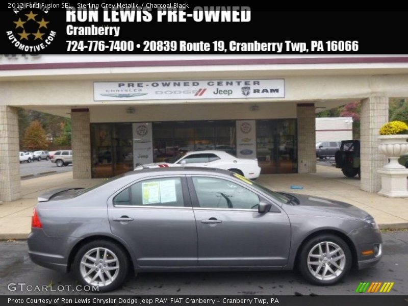 Sterling Grey Metallic / Charcoal Black 2012 Ford Fusion SEL