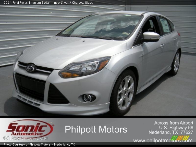Ingot Silver / Charcoal Black 2014 Ford Focus Titanium Sedan