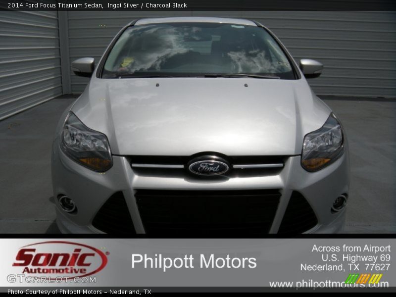 Ingot Silver / Charcoal Black 2014 Ford Focus Titanium Sedan
