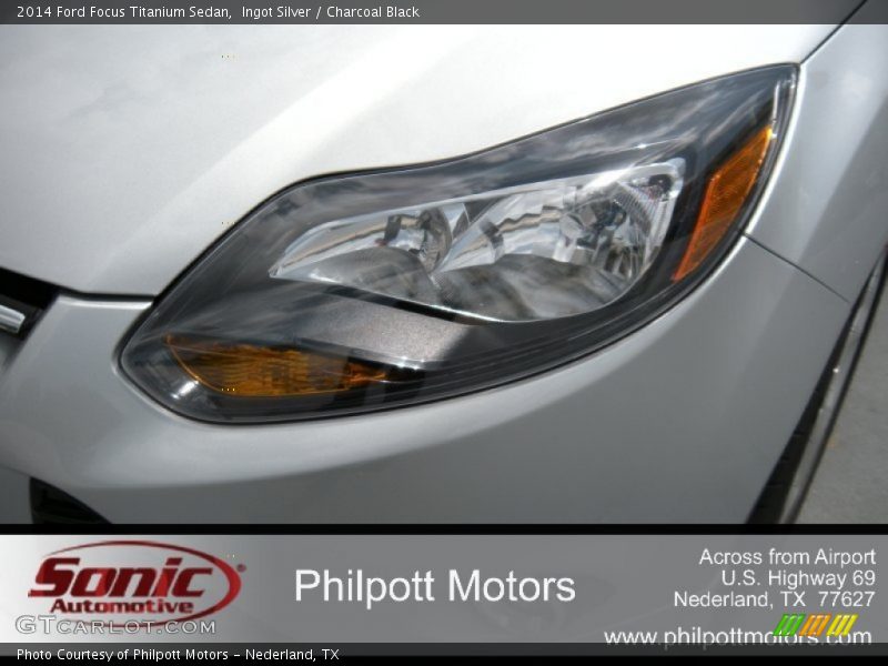 Ingot Silver / Charcoal Black 2014 Ford Focus Titanium Sedan