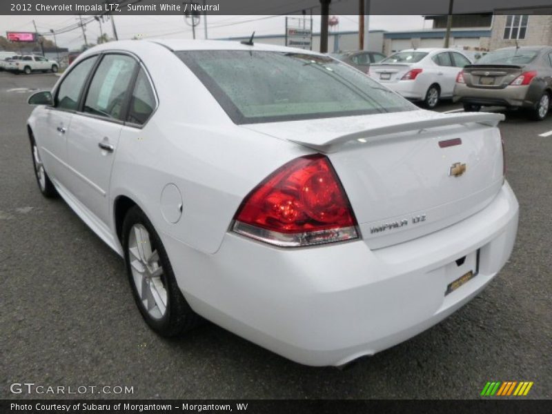 Summit White / Neutral 2012 Chevrolet Impala LTZ