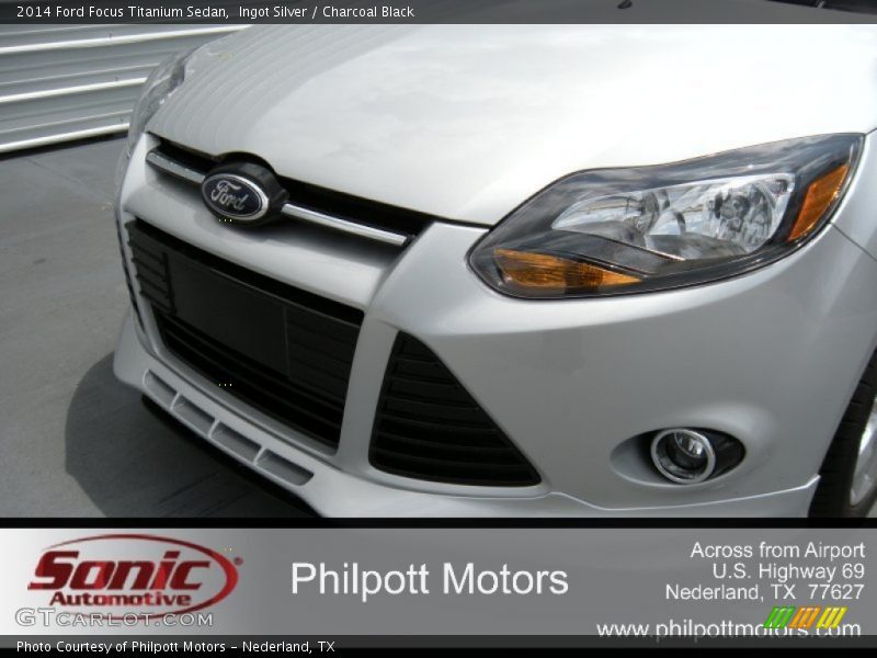 Ingot Silver / Charcoal Black 2014 Ford Focus Titanium Sedan