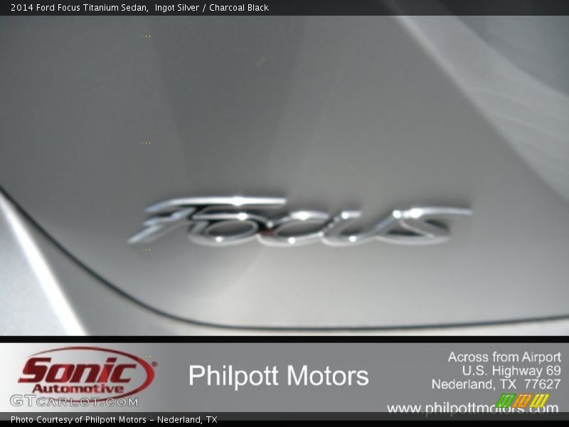 Ingot Silver / Charcoal Black 2014 Ford Focus Titanium Sedan