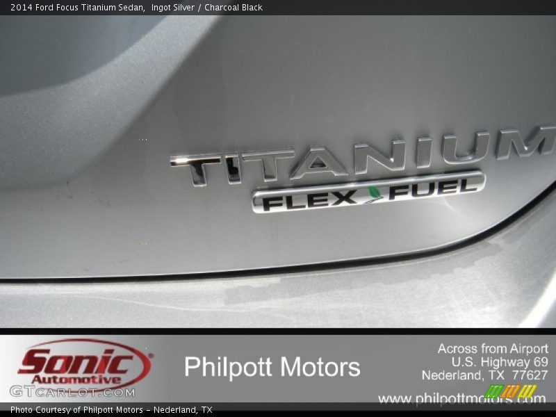 Ingot Silver / Charcoal Black 2014 Ford Focus Titanium Sedan