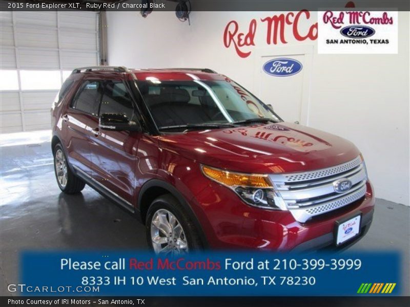 Ruby Red / Charcoal Black 2015 Ford Explorer XLT