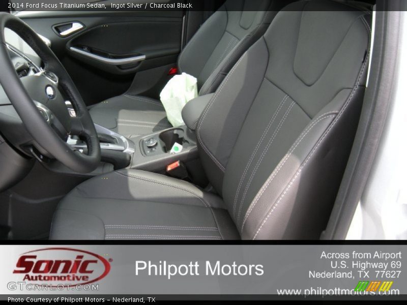 Ingot Silver / Charcoal Black 2014 Ford Focus Titanium Sedan