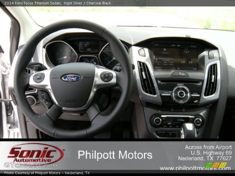 Ingot Silver / Charcoal Black 2014 Ford Focus Titanium Sedan