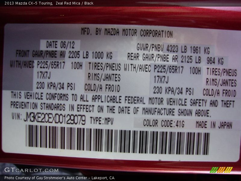 Zeal Red Mica / Black 2013 Mazda CX-5 Touring
