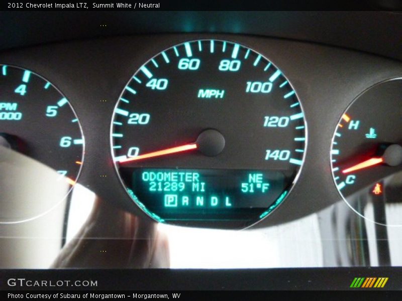 Summit White / Neutral 2012 Chevrolet Impala LTZ