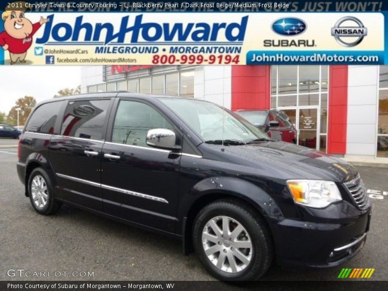 Blackberry Pearl / Dark Frost Beige/Medium Frost Beige 2011 Chrysler Town & Country Touring - L