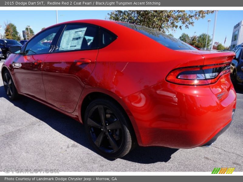 Redline Red 2 Coat Pearl / Black/Light Tungsten Accent Stitching 2015 Dodge Dart SXT