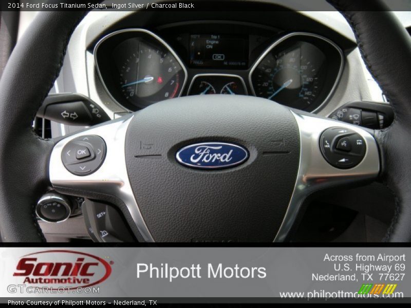 Ingot Silver / Charcoal Black 2014 Ford Focus Titanium Sedan