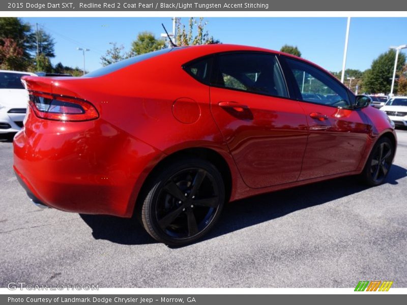 Redline Red 2 Coat Pearl / Black/Light Tungsten Accent Stitching 2015 Dodge Dart SXT