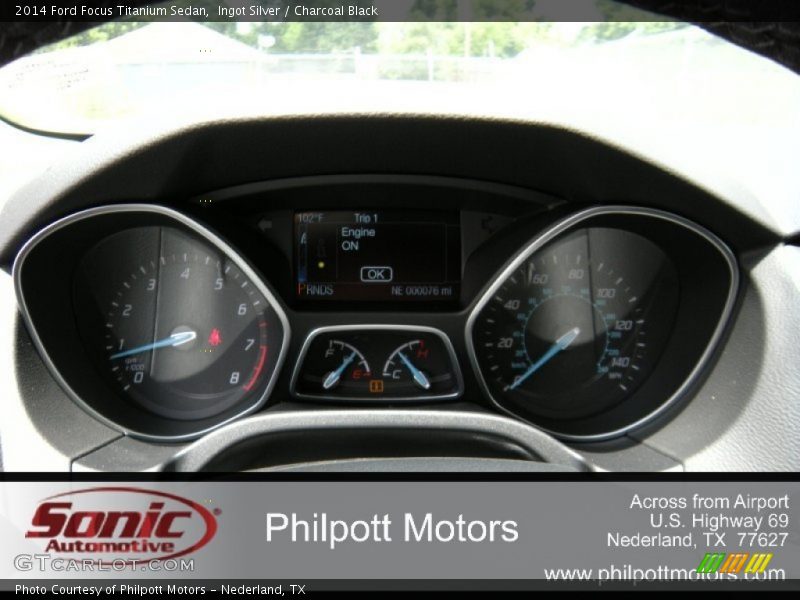 Ingot Silver / Charcoal Black 2014 Ford Focus Titanium Sedan