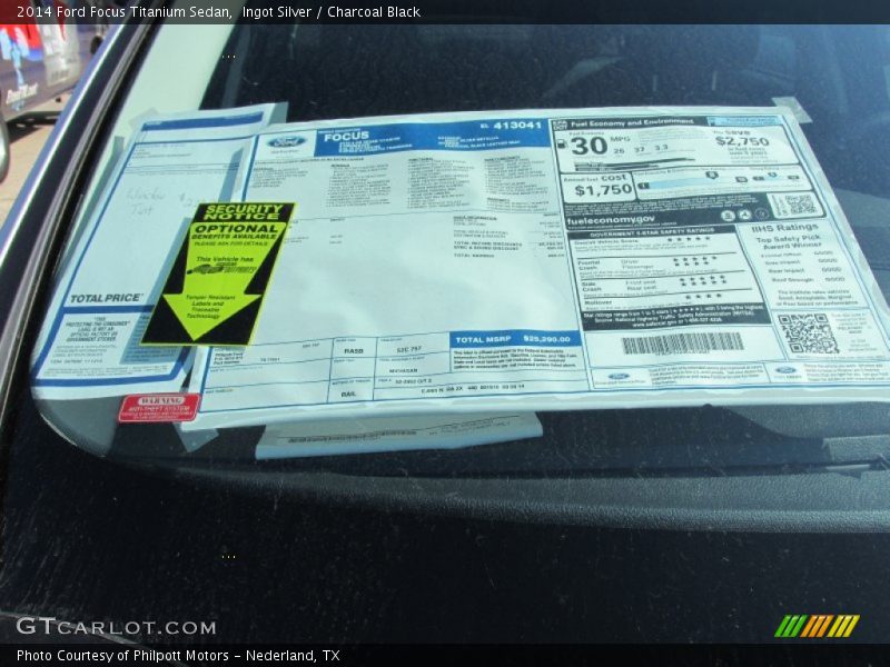 Ingot Silver / Charcoal Black 2014 Ford Focus Titanium Sedan