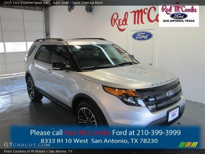Ingot Silver / Sport Charcoal Black 2015 Ford Explorer Sport 4WD