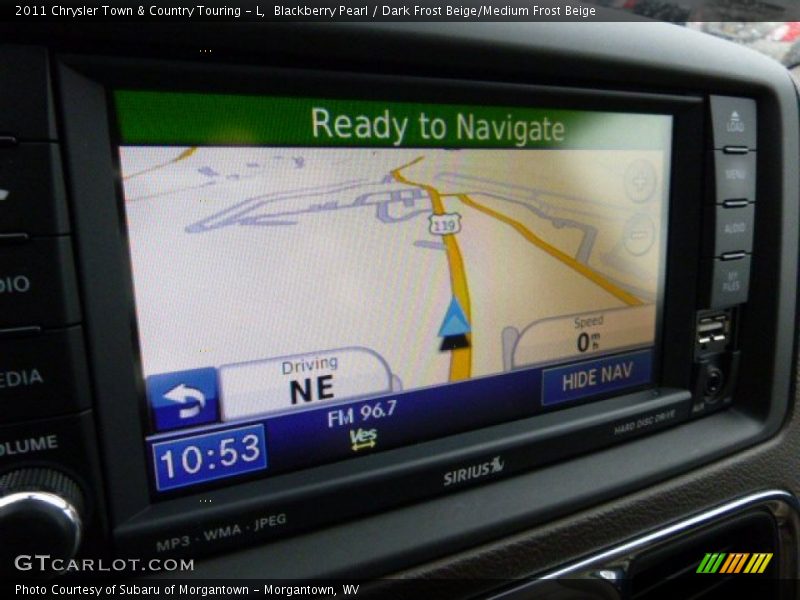Blackberry Pearl / Dark Frost Beige/Medium Frost Beige 2011 Chrysler Town & Country Touring - L