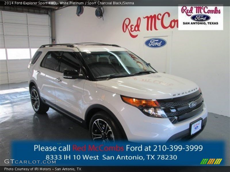 White Platinum / Sport Charcoal Black/Sienna 2014 Ford Explorer Sport 4WD