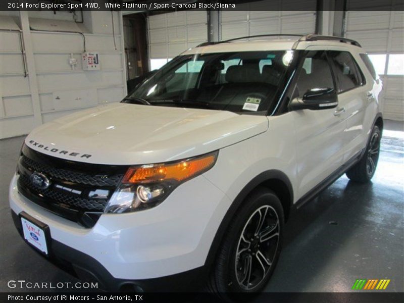 White Platinum / Sport Charcoal Black/Sienna 2014 Ford Explorer Sport 4WD