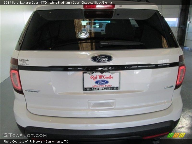 White Platinum / Sport Charcoal Black/Sienna 2014 Ford Explorer Sport 4WD