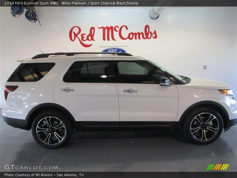 White Platinum / Sport Charcoal Black/Sienna 2014 Ford Explorer Sport 4WD