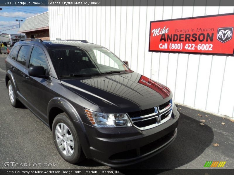 Granite Crystal Metallic / Black 2015 Dodge Journey SE