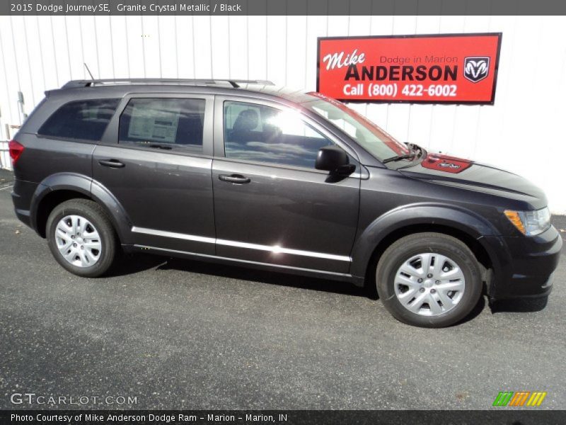 Granite Crystal Metallic / Black 2015 Dodge Journey SE