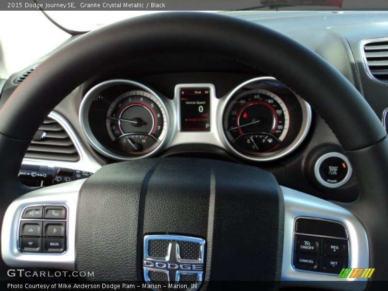 Granite Crystal Metallic / Black 2015 Dodge Journey SE