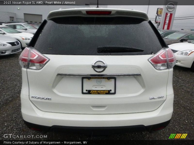 Pearl White / Almond 2015 Nissan Rogue SL AWD