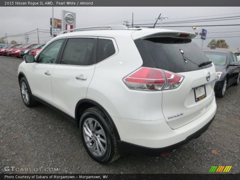 Pearl White / Almond 2015 Nissan Rogue SL AWD