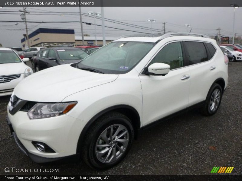 Pearl White / Almond 2015 Nissan Rogue SL AWD