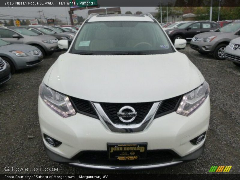 Pearl White / Almond 2015 Nissan Rogue SL AWD