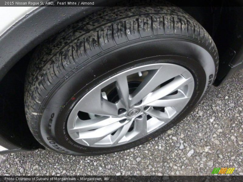 Pearl White / Almond 2015 Nissan Rogue SL AWD
