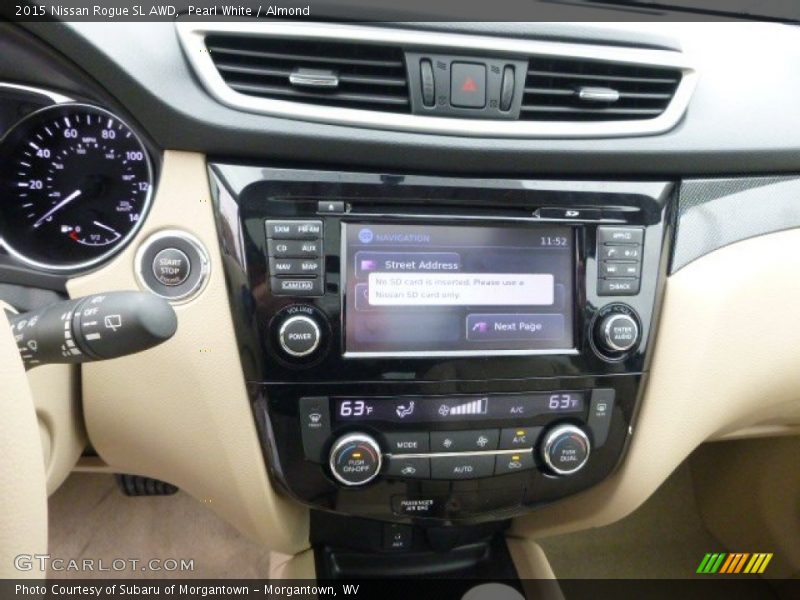 Pearl White / Almond 2015 Nissan Rogue SL AWD