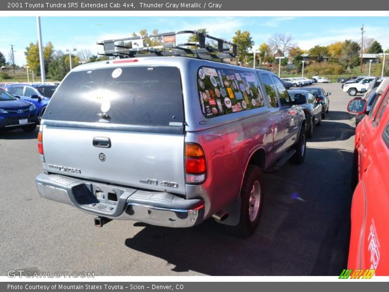 Thunder Gray Metallic / Gray 2001 Toyota Tundra SR5 Extended Cab 4x4