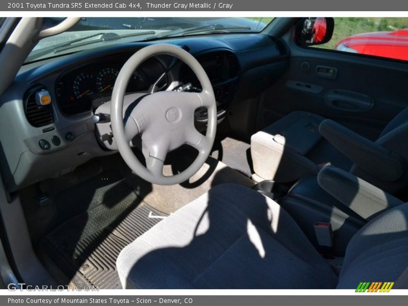 Thunder Gray Metallic / Gray 2001 Toyota Tundra SR5 Extended Cab 4x4
