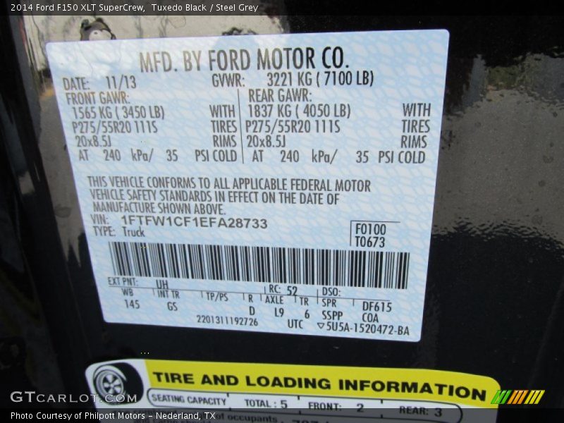 Tuxedo Black / Steel Grey 2014 Ford F150 XLT SuperCrew