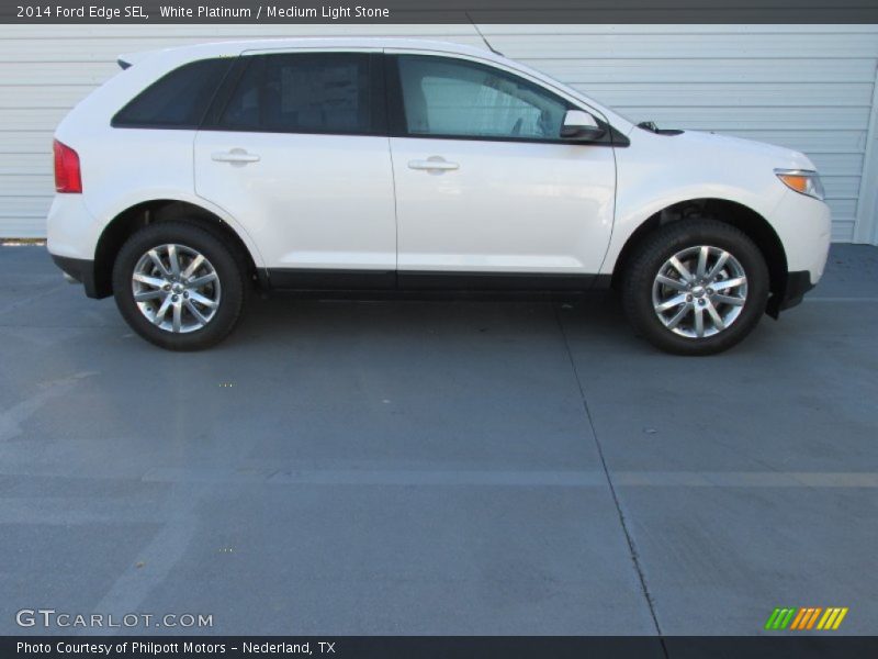 White Platinum / Medium Light Stone 2014 Ford Edge SEL