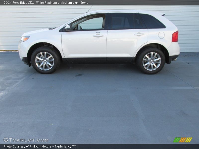 White Platinum / Medium Light Stone 2014 Ford Edge SEL