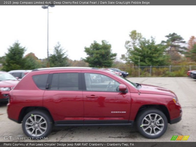 Deep Cherry Red Crystal Pearl / Dark Slate Gray/Light Pebble Beige 2015 Jeep Compass Limited 4x4