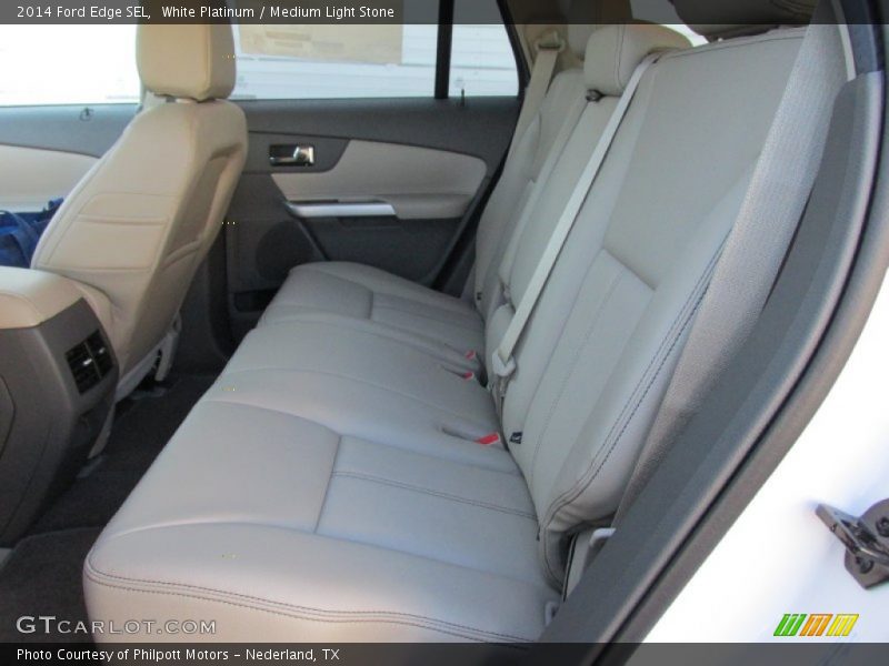 White Platinum / Medium Light Stone 2014 Ford Edge SEL