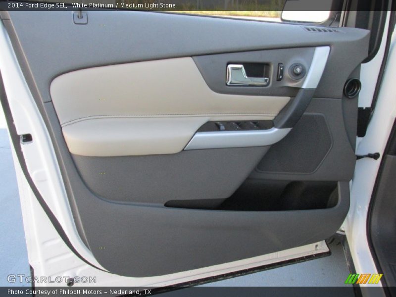 White Platinum / Medium Light Stone 2014 Ford Edge SEL